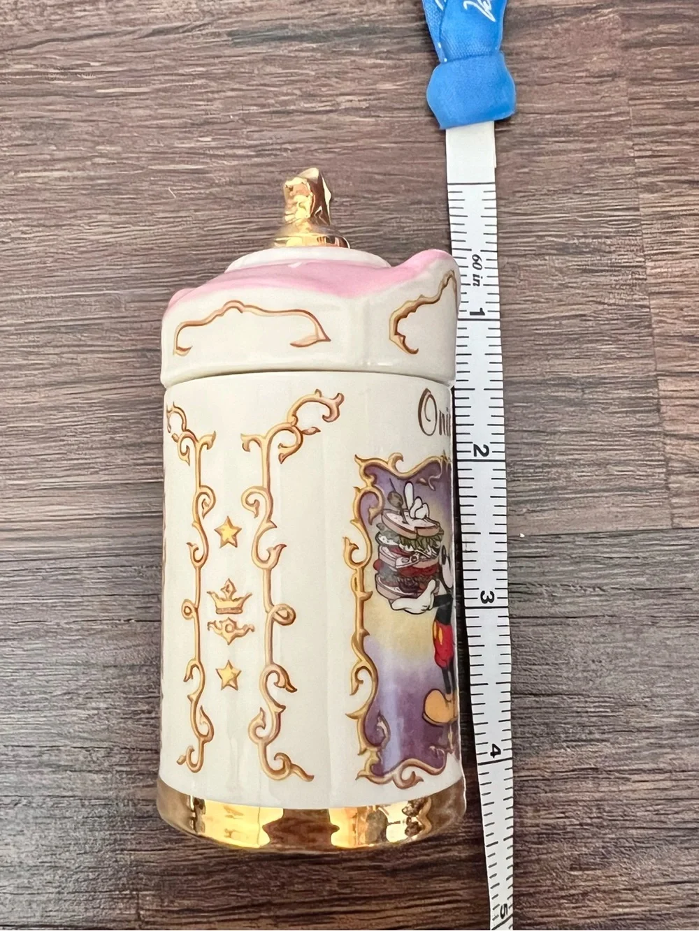 Lenox Pink and Gold Disney Onion Canister